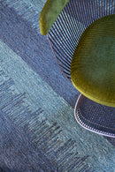 Tapis bleu 100% golden jute - Almonia Bleu - 4 - Toulemonde Bochart