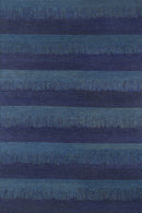 Tapis bleu 100% golden jute - Almonia Bleu - 1 - Toulemonde Bochart