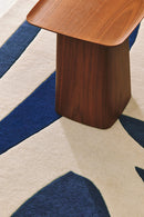 Tapis bleu en laine - Alpha Bleu - 4 - Toulemonde Bochart