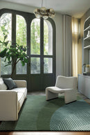 Tapis bleu en laine - Ammonite Abysse - 2 - Toulemonde Bochart