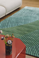 Tapis bleu en laine - Ammonite Abysse - 4 - Toulemonde Bochart