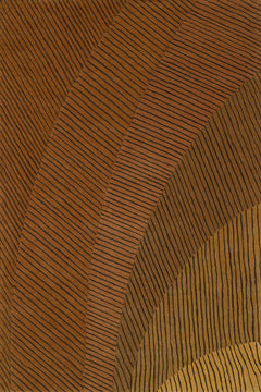 Tapis brun en laine - Ammonite Ocre - 1 - Toulemonde Bochart