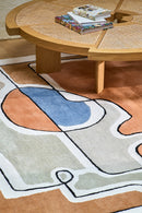 Tapis bleu en laine et viscose - Bleu des yeux Multi  - 3 - Toulemonde Bochart