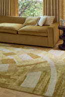 Tapis brun en laine et soie végétale - Byzance Or - 2 - Toulemonde Bochart