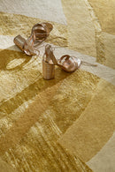 Tapis brun en laine et soie végétale - Byzance Or - 4 - Toulemonde Bochart