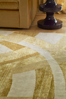 Tapis brun en laine et soie végétale - Byzance Or - 3 - Toulemonde Bochart