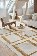 Tapis ocre 100% golden jute - Ciutadella Gold - 3 - Toulemonde Bochart