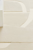 Tapis blanc en laine - Collage Blanc  - 3 - Toulemonde Bochart