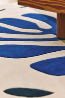 Tapis bleu en laine - Corail Bleu - 3 - Toulemonde Bochart