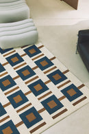 Tapis bleu en laine - Elena Bleu Vert - 3 - Toulemonde Bochart