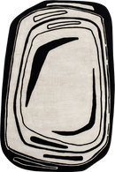Tapis noir et blanc en laine et viscose - Fragment Noir Blanc  - 1 - Toulemonde Bochart