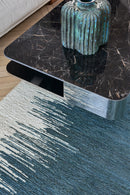 Tapis bleu 100% golden jute - Saona Bleu - 4 - Toulemonde Bochart