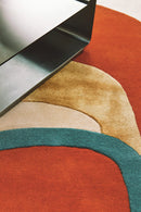 Tapis brun en laine et soie végétale - Spirit Orange - 3 - Toulemonde Bochart