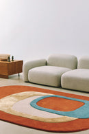 Tapis brun en laine et soie végétale - Spirit Orange - 4 - Toulemonde Bochart