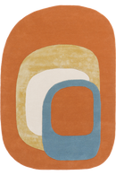 Tapis brun en laine et soie végétale - Spirit Orange - 1 - Toulemonde Bochart