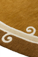 Tapis brun en laine - Syracuse Rond Tabac - 3 - Toulemonde Bochart