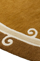 Tapis brun en laine - Syracuse Rond Tabac - 3 - Toulemonde Bochart