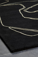 Tapis noir en laine et viscose - Amalgame Noir  - 3 - Toulemonde Bochart
