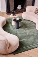 Tapis vert en laine - Collage Sauge  - 2 - Toulemonde Bochart