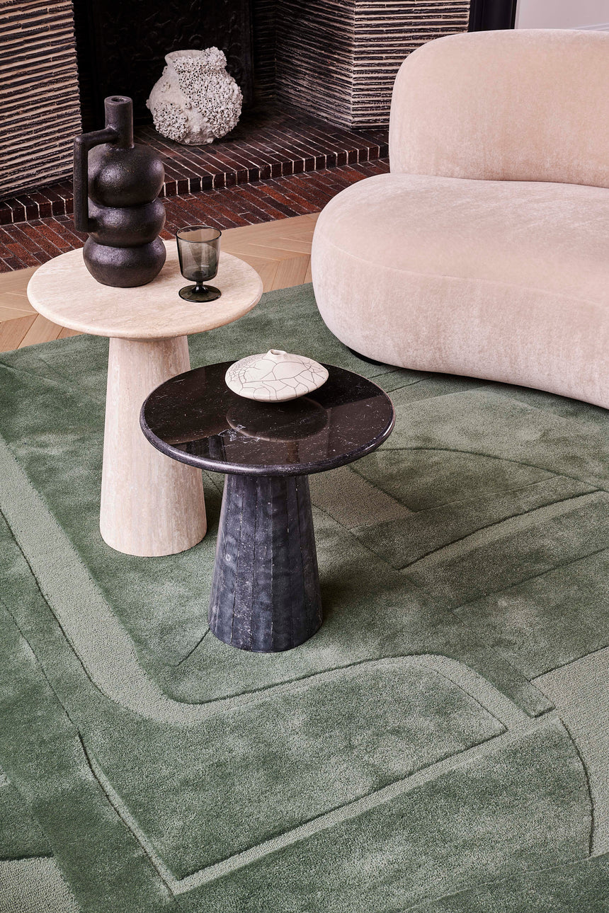 Tapis vert en laine - Collage Sauge  - 3 - Toulemonde Bochart