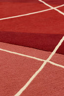 Tapis rouge en laine et viscose - Duo Rouge  - 4 - Toulemonde Bochart