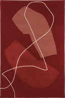 Tapis rouge en laine et viscose - Duo Rouge  - 1 - Toulemonde Bochart