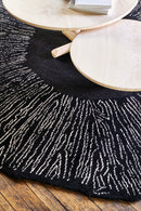 Tapis noir 100% laine - Eye Flower Noir  - 3 - Toulemonde Bochart