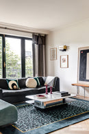 Tapis bleu en laine et viscose - Fauve Aqua  - 4 - Toulemonde Bochart