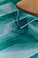 Tapis bleu en laine - Flow Aqua - 3 - Toulemonde Bochart