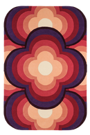 Tapis rose en laine - Flower Power Fushia - - Toulemonde Bochart