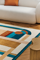 Tapis brun multicolore en laine - Hacienda Multi - 6 - Toulemonde Bochart