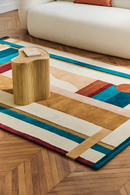 Tapis brun multicolore en laine - Hacienda Multi - 7 - Toulemonde Bochart