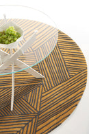 Tapis jaune en laine - Intreccio Safran  - 2 - Toulemonde Bochart