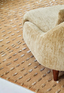 Tapis beige en laine tencel - Kantha Beige  - 4 - Toulemonde Bochart