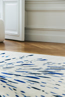 Tapis beige en laine viscose - Paint Blanc Bleu - 4 - Toulemonde Bochart