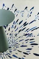 Tapis beige en laine viscose - Paint Oval Bleu - 3 - Toulemonde Bochart