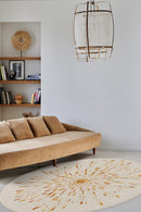 Tapis beige ocre en laine viscose - Paint Oval Ocre - 2 - Toulemonde Bochart