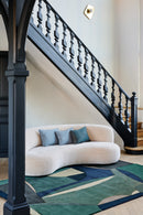 Tapis bleu en laine - Polia Hiver - 2 - Toulemonde Bochart