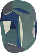 Tapis bleu en laine - Polia Shape Hiver - 1 - Toulemonde Bochart