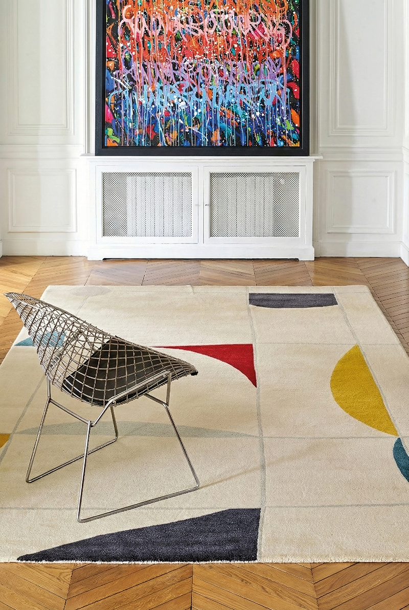 Tapis abstrait moderne tapis en laine capitonné fait main Tapis abstrait moderne tapis en laine capitonné fait main