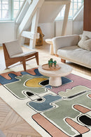 Tapis multicolore en laine et viscose - Tête À Tête Multi  - 2 - Toulemonde Bochart