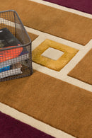 Tapis rouge en laine et viscose - Vintage Bordeaux  - 3 - Toulemonde Bochart