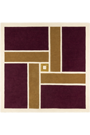 Tapis rouge en laine et viscose - Vintage Bordeaux  - 5 - Toulemonde Bochart