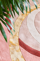 Tapis rose en laine et viscose - Alliances Poudre  - 3 - Toulemonde Bochart