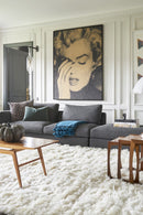 Tapis blanc en peau lainée - Toison Ecru  - 2 - Toulemonde Bochart
