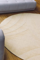 Tapis beige en laine - Volute Rond Beige - 3 - Toulemonde Bochart