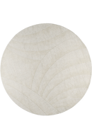 Tapis blanc en laine - Volute Rond Ecru - 1 - Toulemonde Bochart