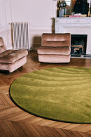 Tapis vert en laine - Volute Rond Vert - 3 - Toulemonde Bochart